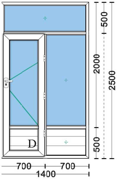 قیمت درب دو جداره upvc با شیشه ۴و۴ ساده به ابعاد 1400*2500 پروفیل درب،یراق بالکنی ۲ طرف دستگیره پروفیل ایده آل